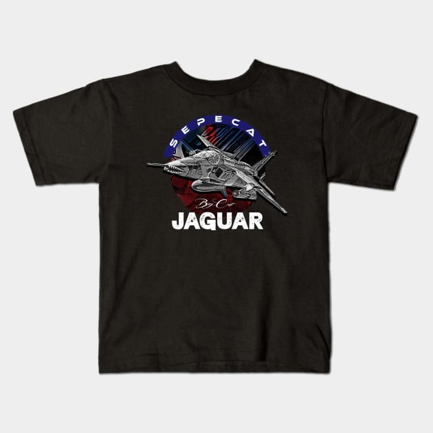 Sepecat Jaguar Anglo-French Fighterjet Military Aircraft Kids T-Shirt by aeroloversclothing